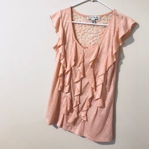 French Laundry Lacy Ruffled Tank